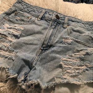 high rise american eagle shorts
